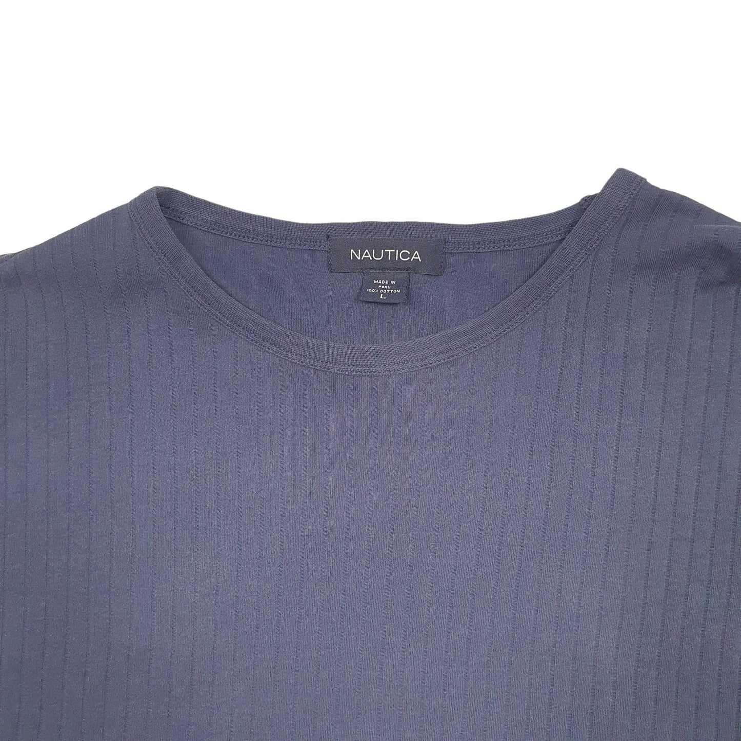 Mens Blue Nautica Knit Short Sleeve T Shirt