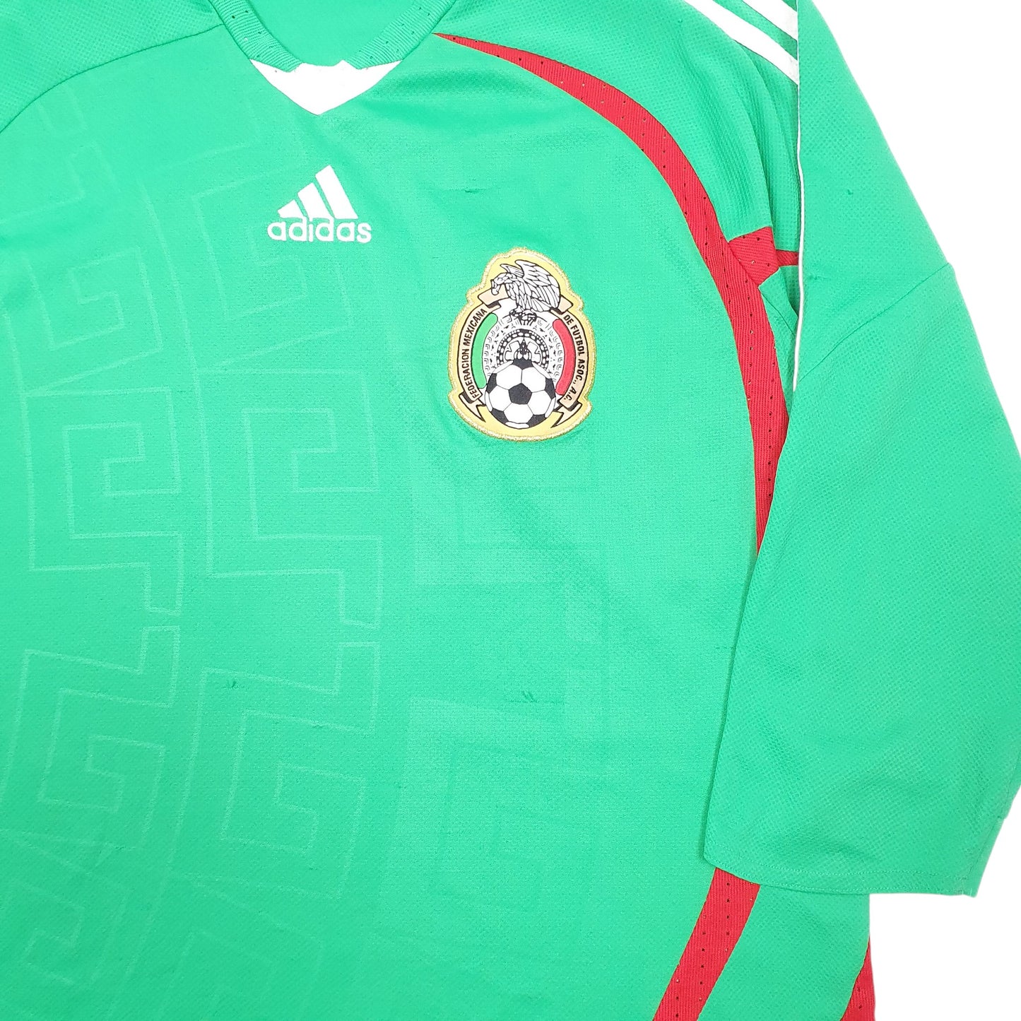 Mens Green Adidas Mexicana Football Federation Mexico Short Sleeve T Shirt