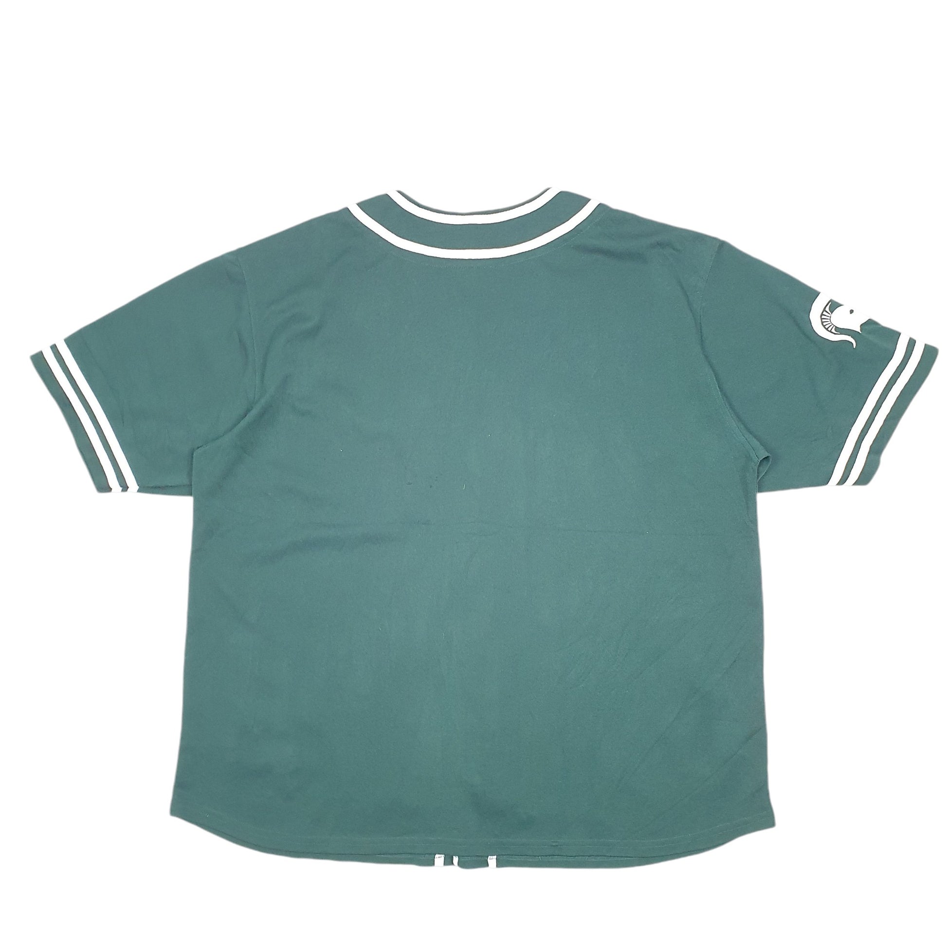 Mens Green Steve & Barrys Michigan State University Spartans Baseball Jersey Short Sleeve T Shirt