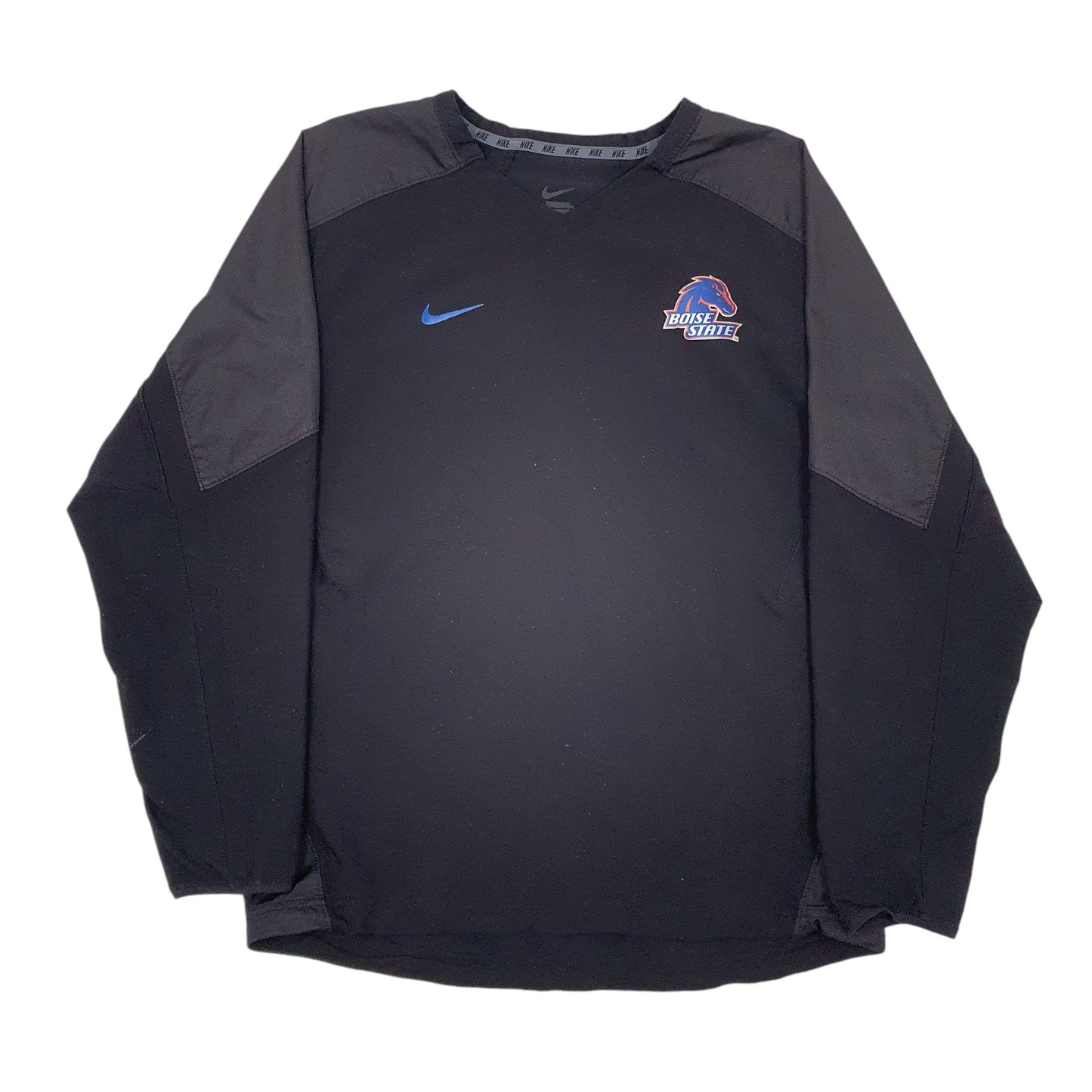 Mens Black Nike Boise State Active Wear Crewneck Jumper