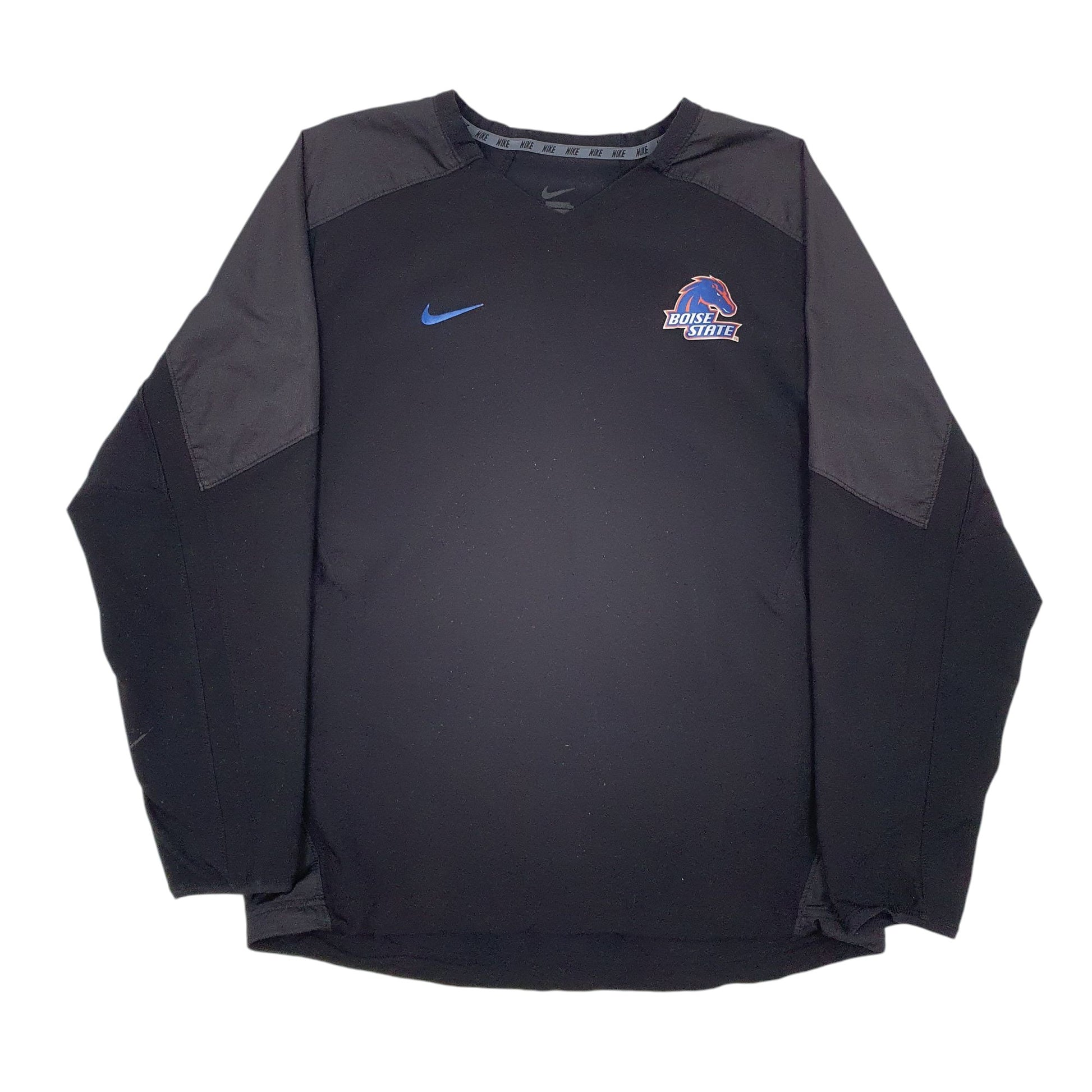 Mens Black Nike Boise State Active Wear Crewneck Jumper