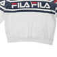 Mens White Fila Spellout Hoodie Jumper