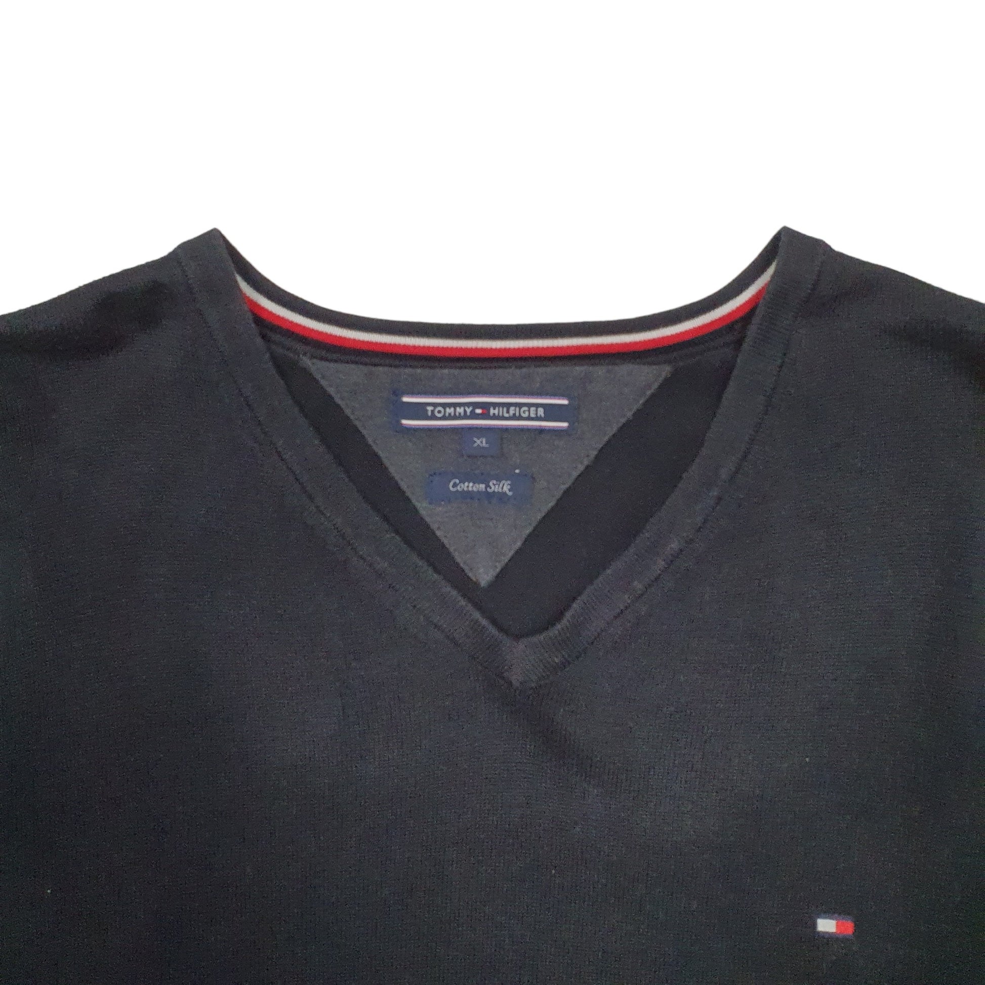 Mens Black Tommy Hilfiger Knit Crewneck Jumper