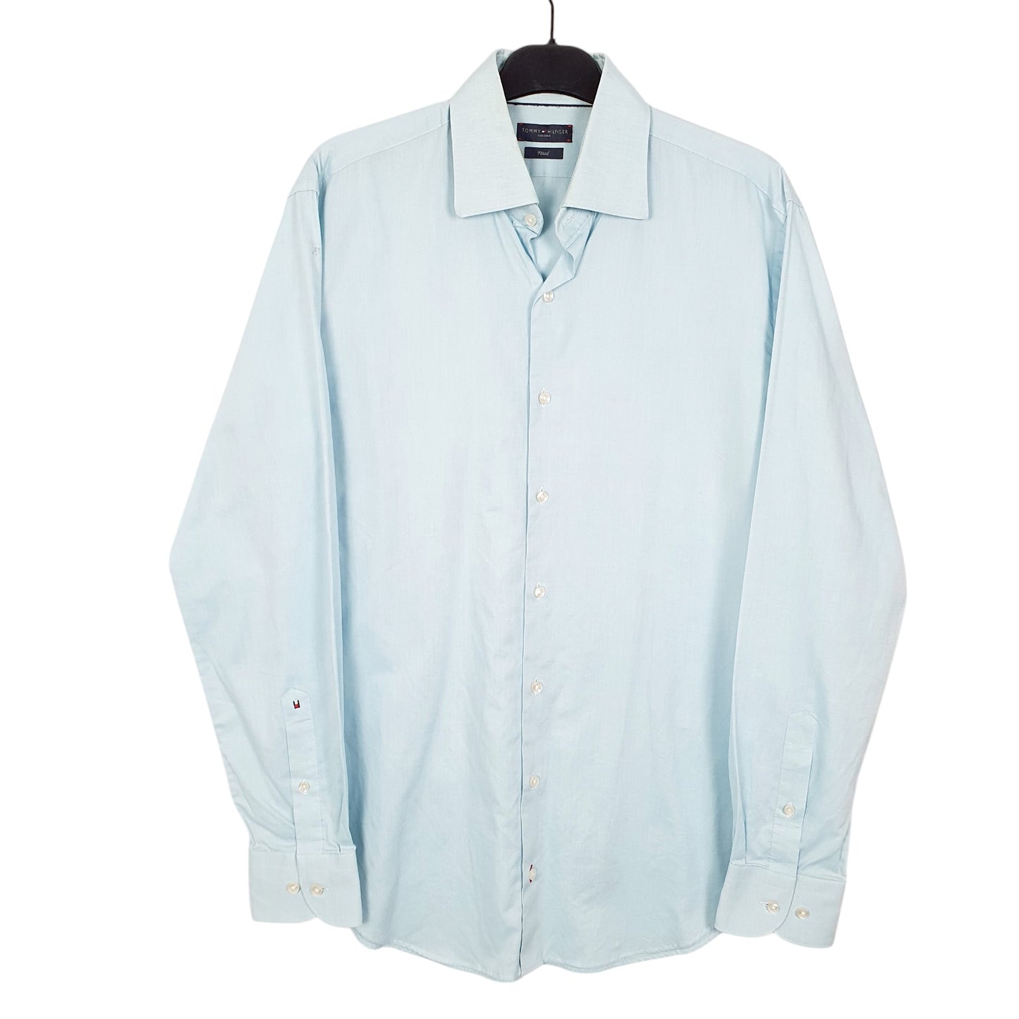 Mens Blue Tommy Hilfiger Fitted Long Sleeve Shirt