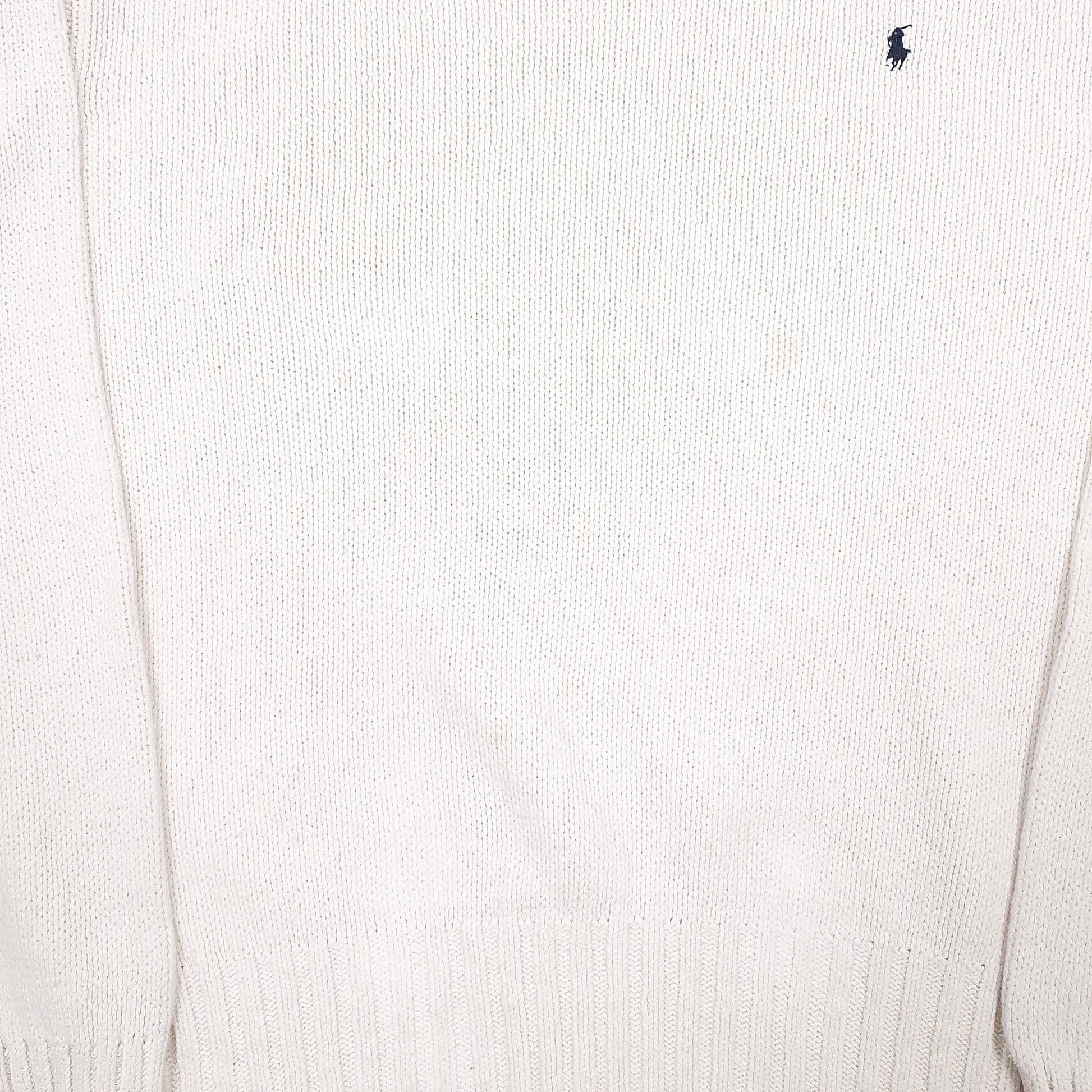 Mens White Polo Ralph Lauren  Crewneck Jumper