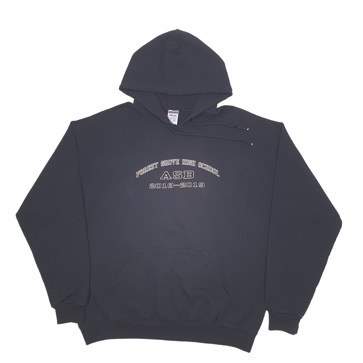 Womens Black Jerzees USA College Hoodie Jumper