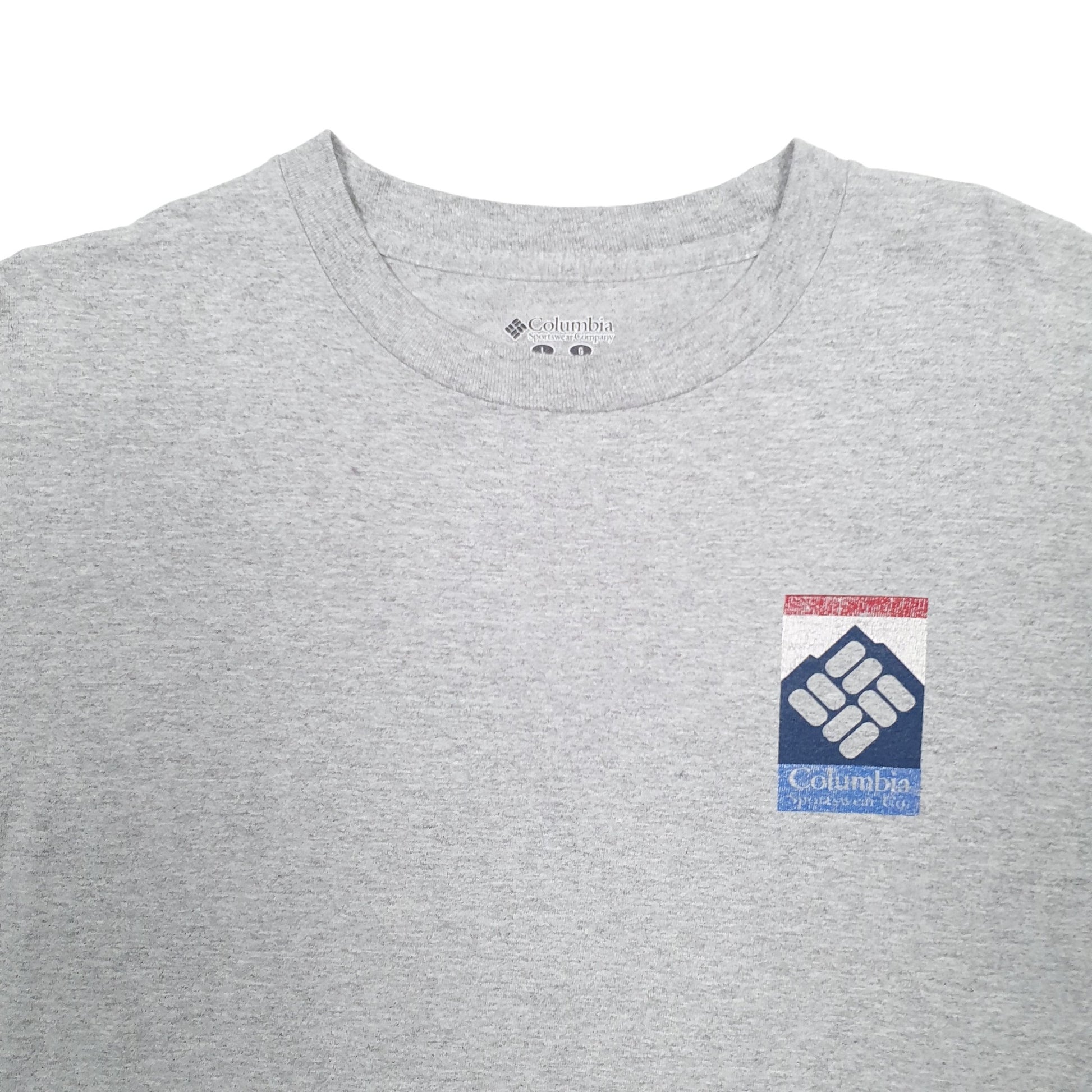 Mens Grey Columbia Sportswear  Long Sleeve T Shirt