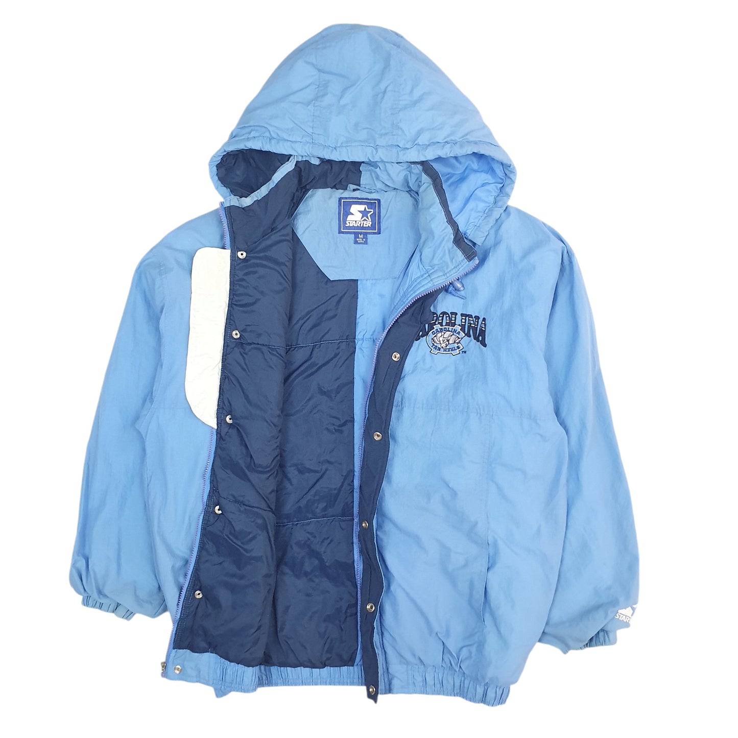 Mens Blue Startet Vintage 1990s North Carolina Tar Heels  Coat