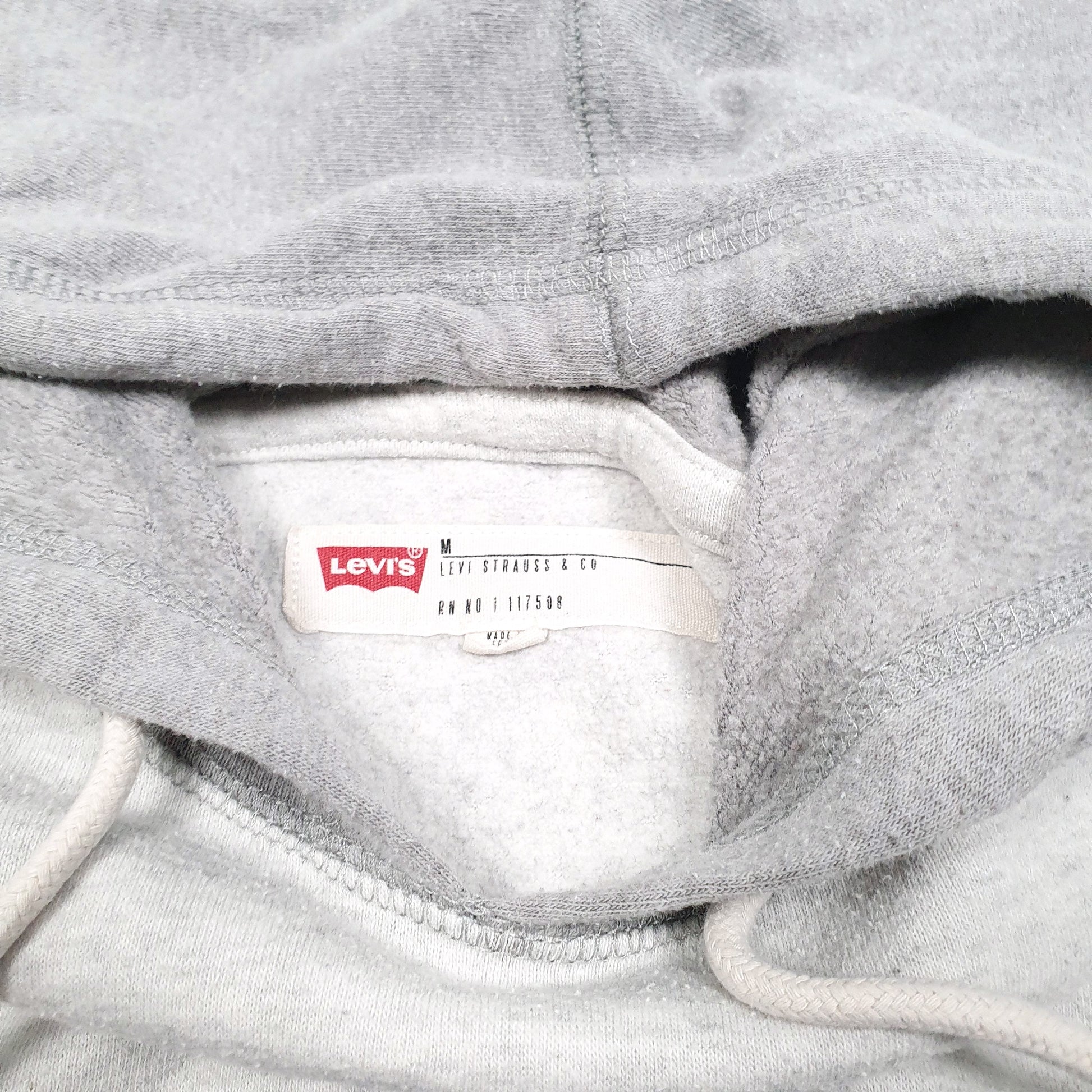 Mens Grey Levis California Republic Grizzly Bear Hoodie Jumper