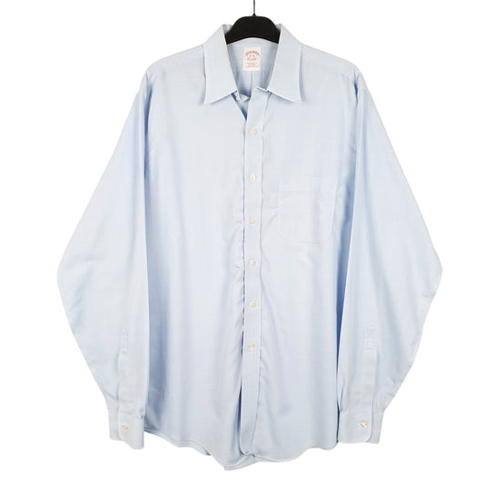 Mens Blue Brooks Brothers Traditional Fit Long Sleeve Shirt