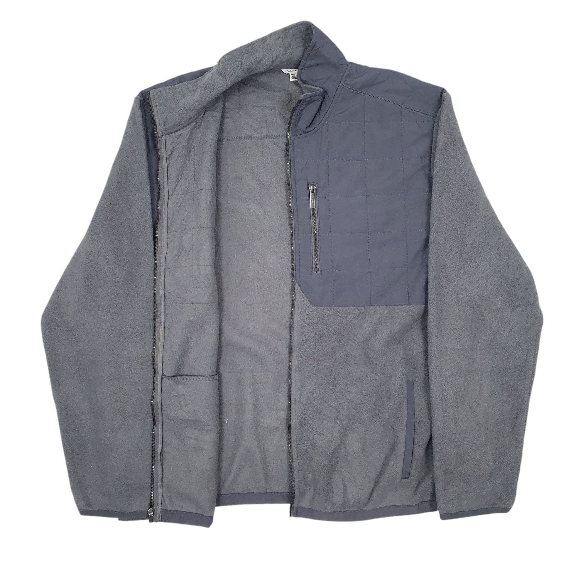 Mens Grey Calvin Klein  Full Zip Jumper