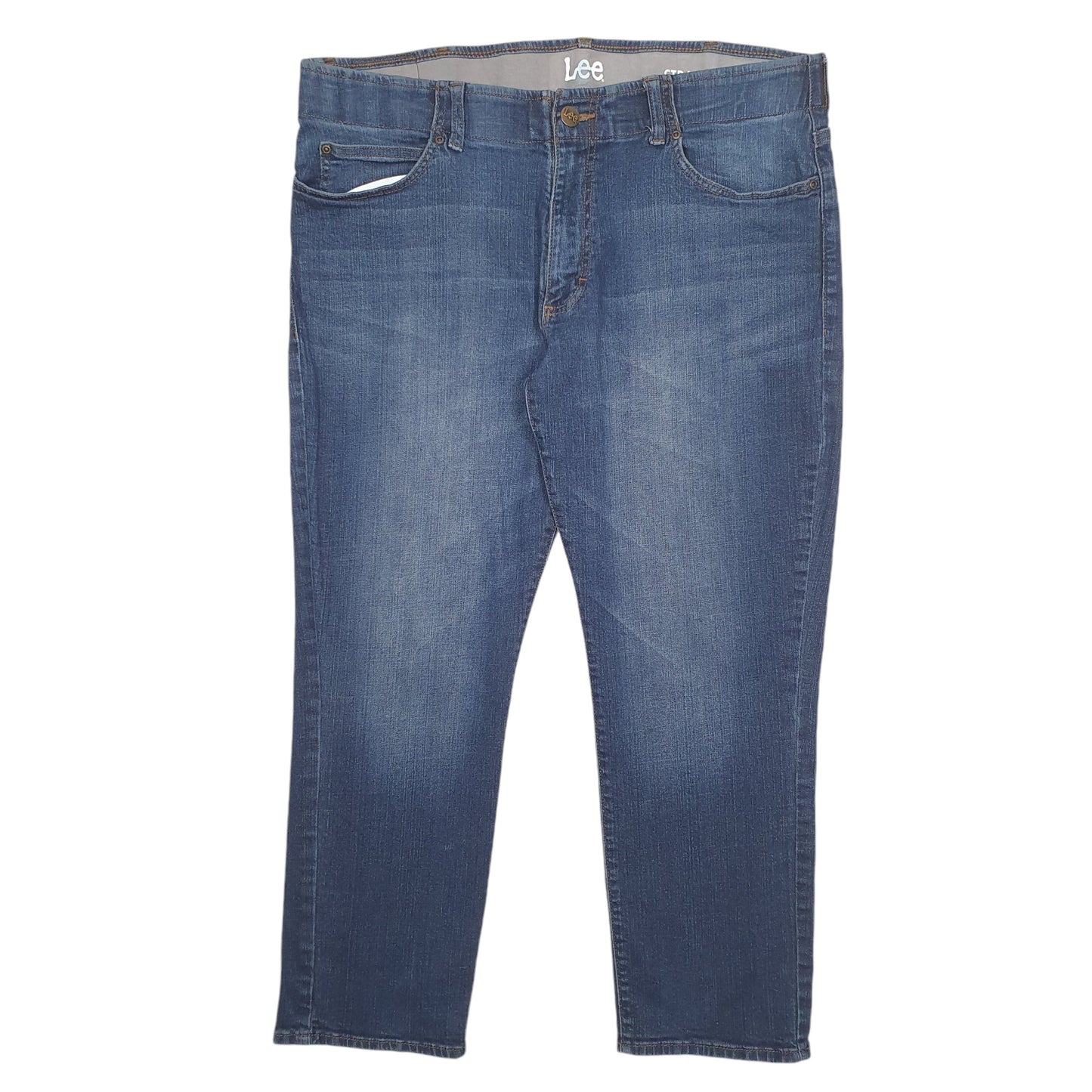 Mens Blue Lee Stretch Fit Straight JeansW40 L28