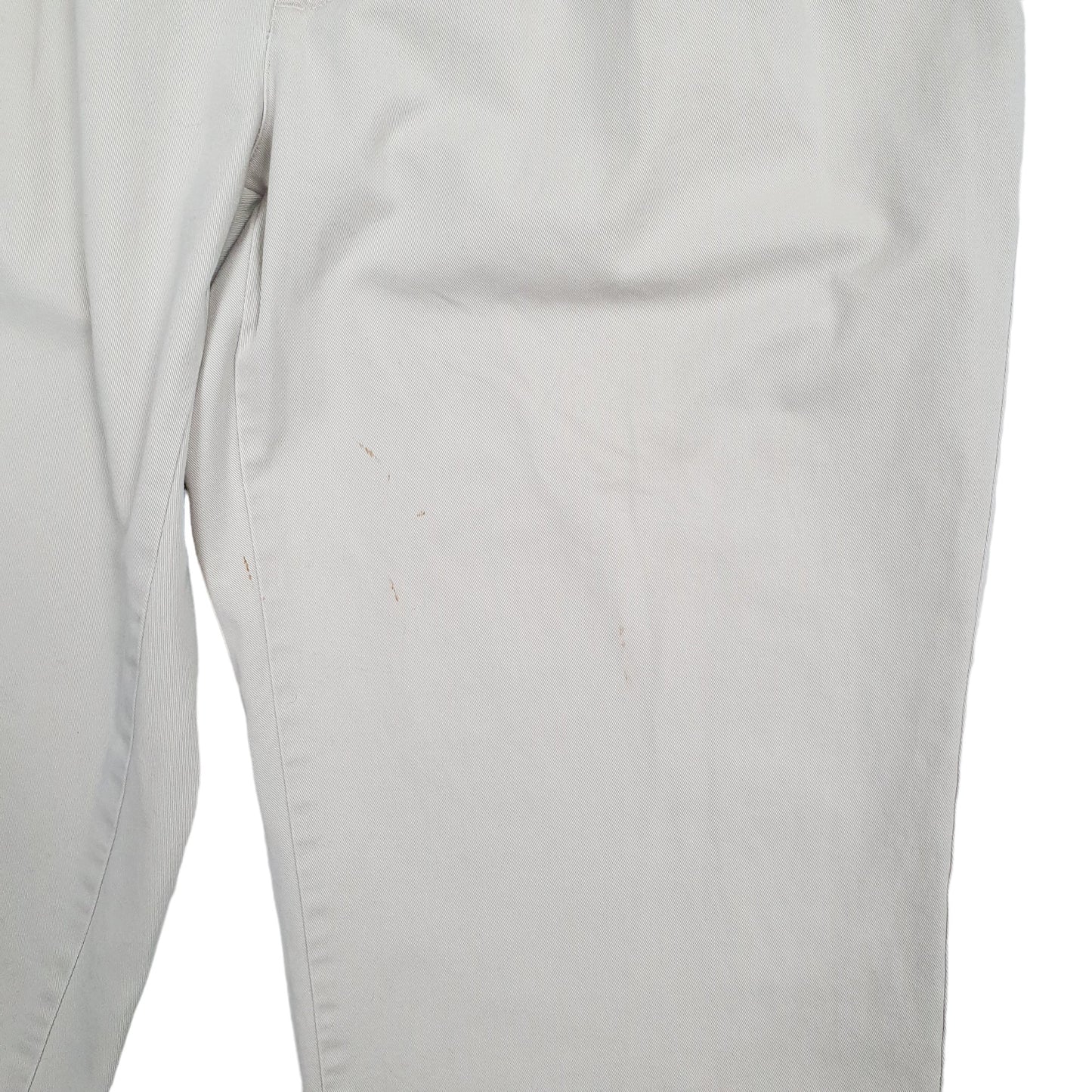 Mens Beige Polo Ralph Lauren Vintage 90s Hemmed Chino Trousers