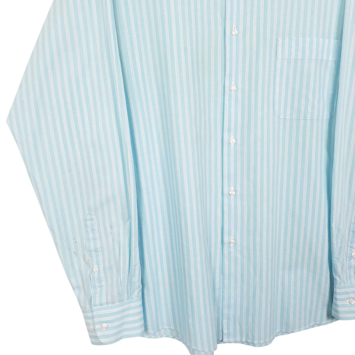 Mens Blue Dockers Fitted Long Sleeve Shirt