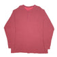 Mens Burgundy L.L.Bean Henley Thermal Long Sleeve T Shirt