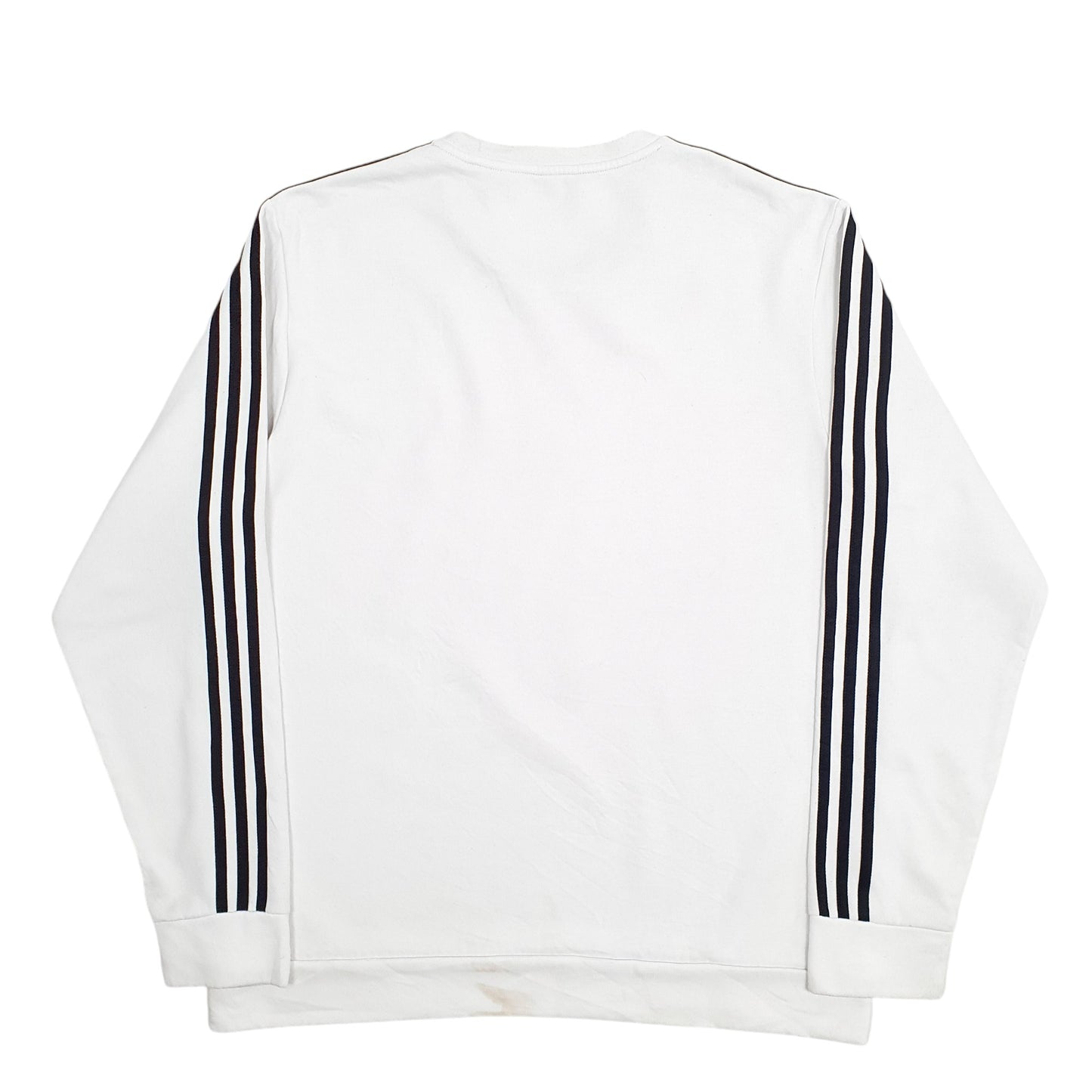 Mens White Adidas  Crewneck Jumper