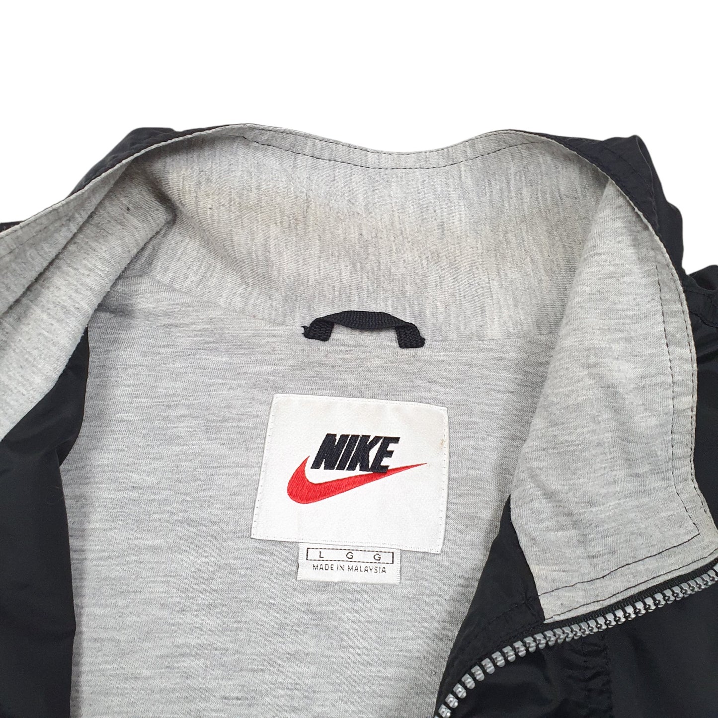 Mens Black Nike Vintage 90s Swoosh  Coat