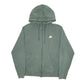 Mens Green Nike Hoodie Full Zip Jumper