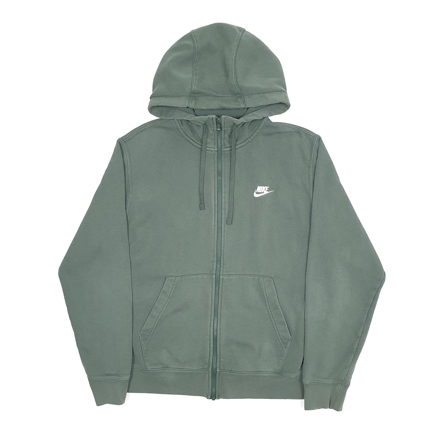 Mens Green Nike Hoodie Full Zip Jumper