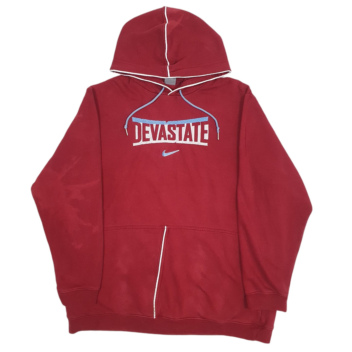 Mens Red Nike Devastate Basketball Hoodie Jumper