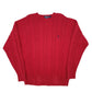 Mens Red Nautica Vintage Cable Knit Knitwear Crewneck Jumper