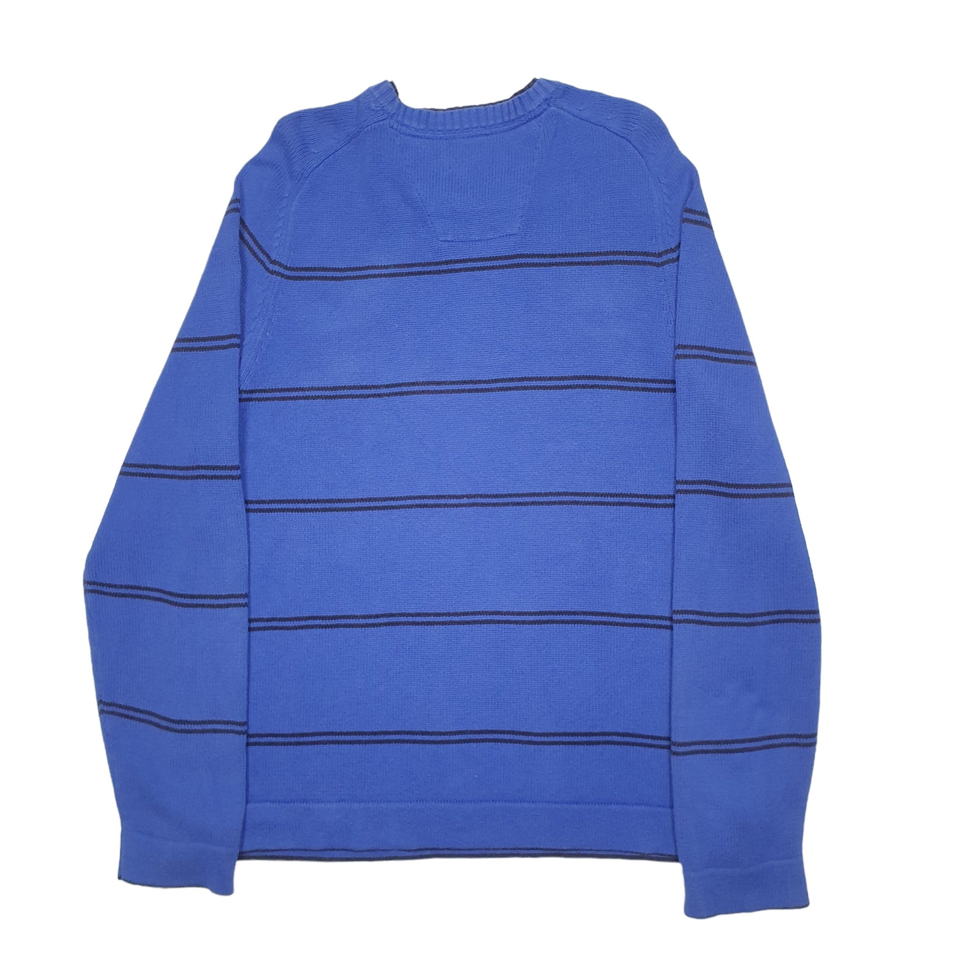 Mens Blue Nautica Knit Crewneck Jumper