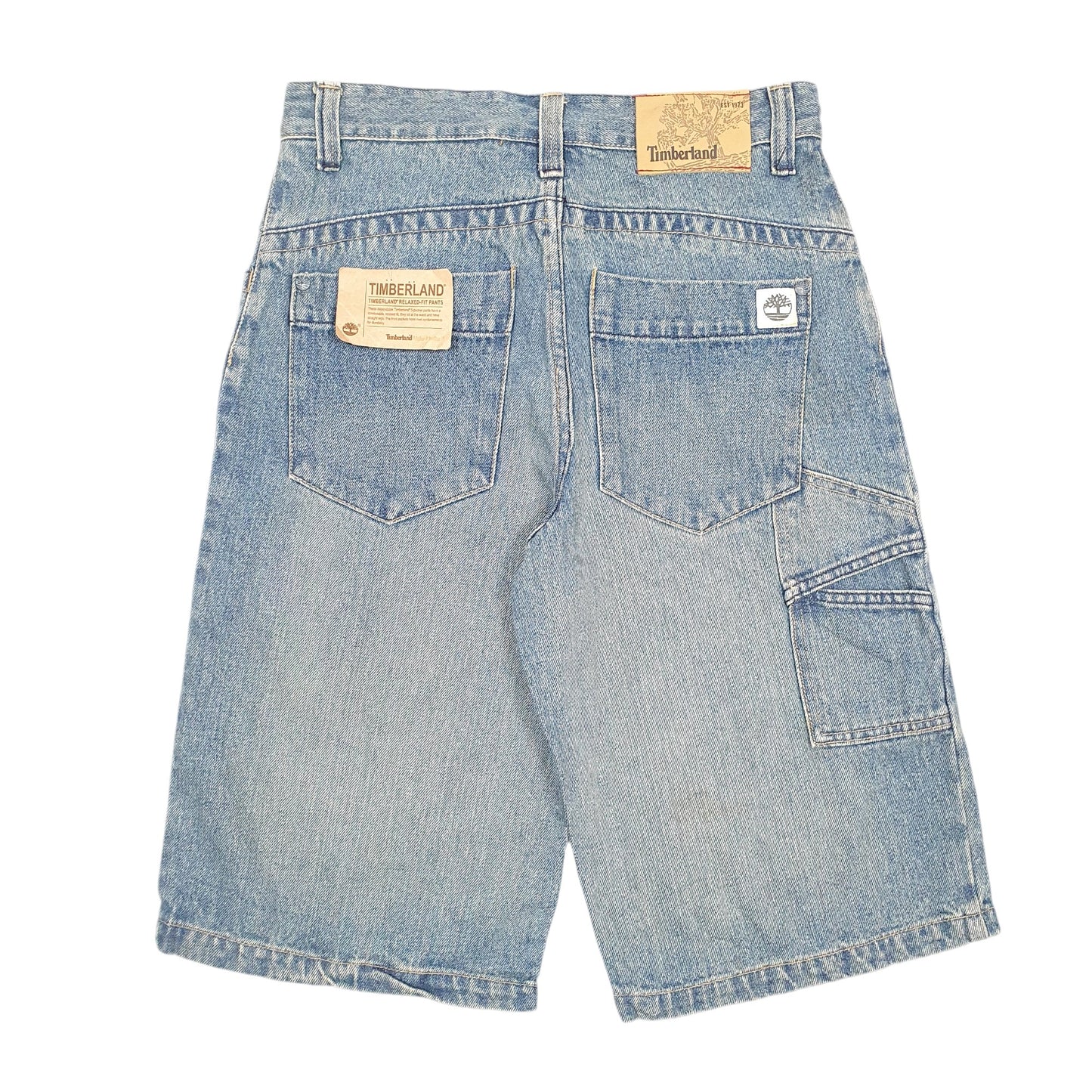 Mens Blue Timberland Baggy Jorts Jean Denim Shorts