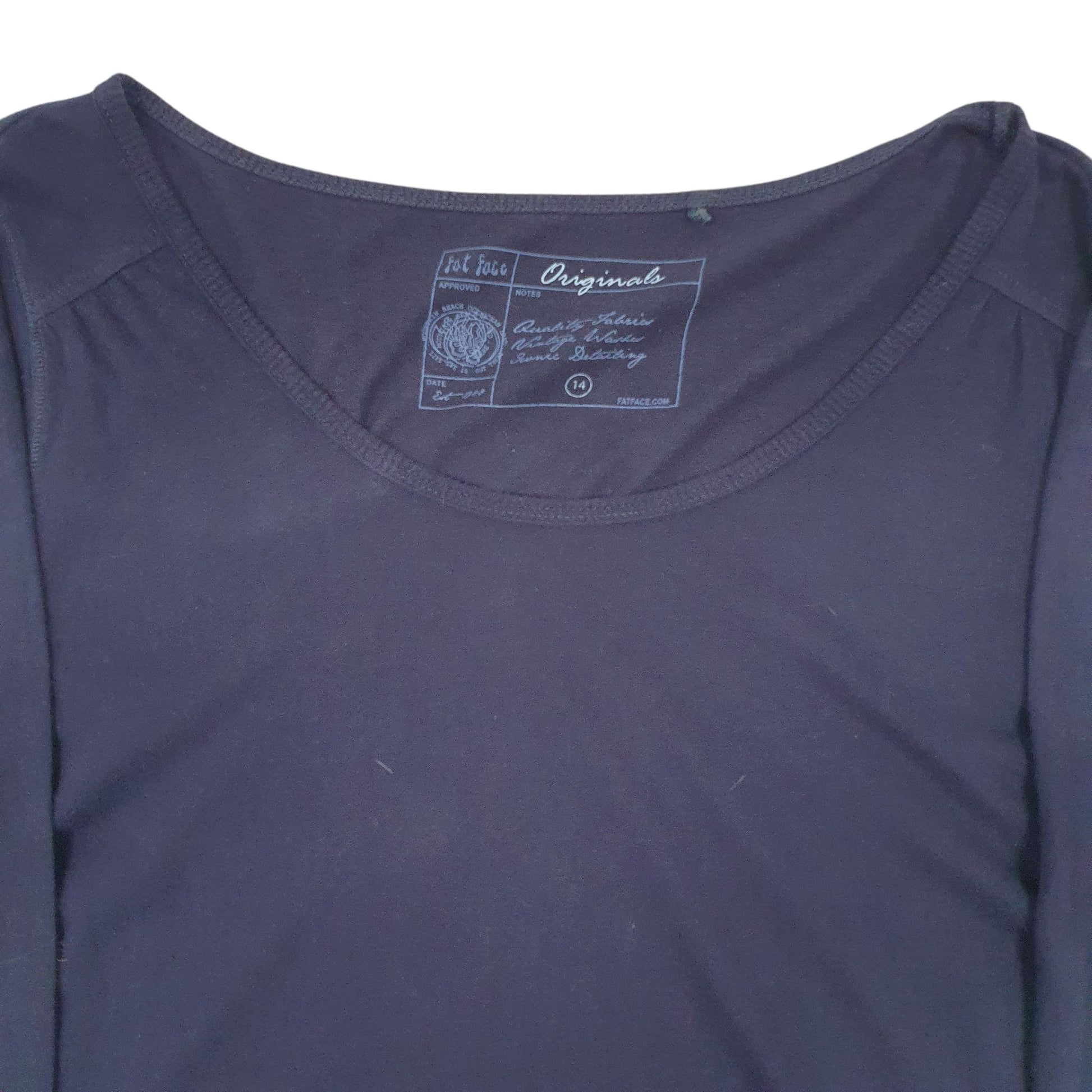 Womens Navy Fat Face  Long Sleeve T Shirt