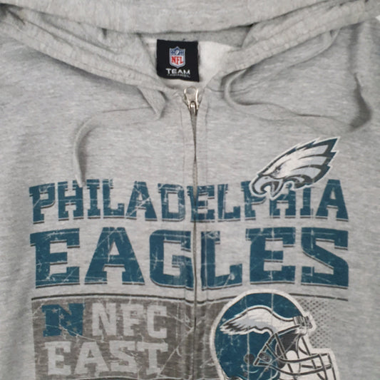 Mens Grey NFL Philadelphia Eagles Full Zip Jumper