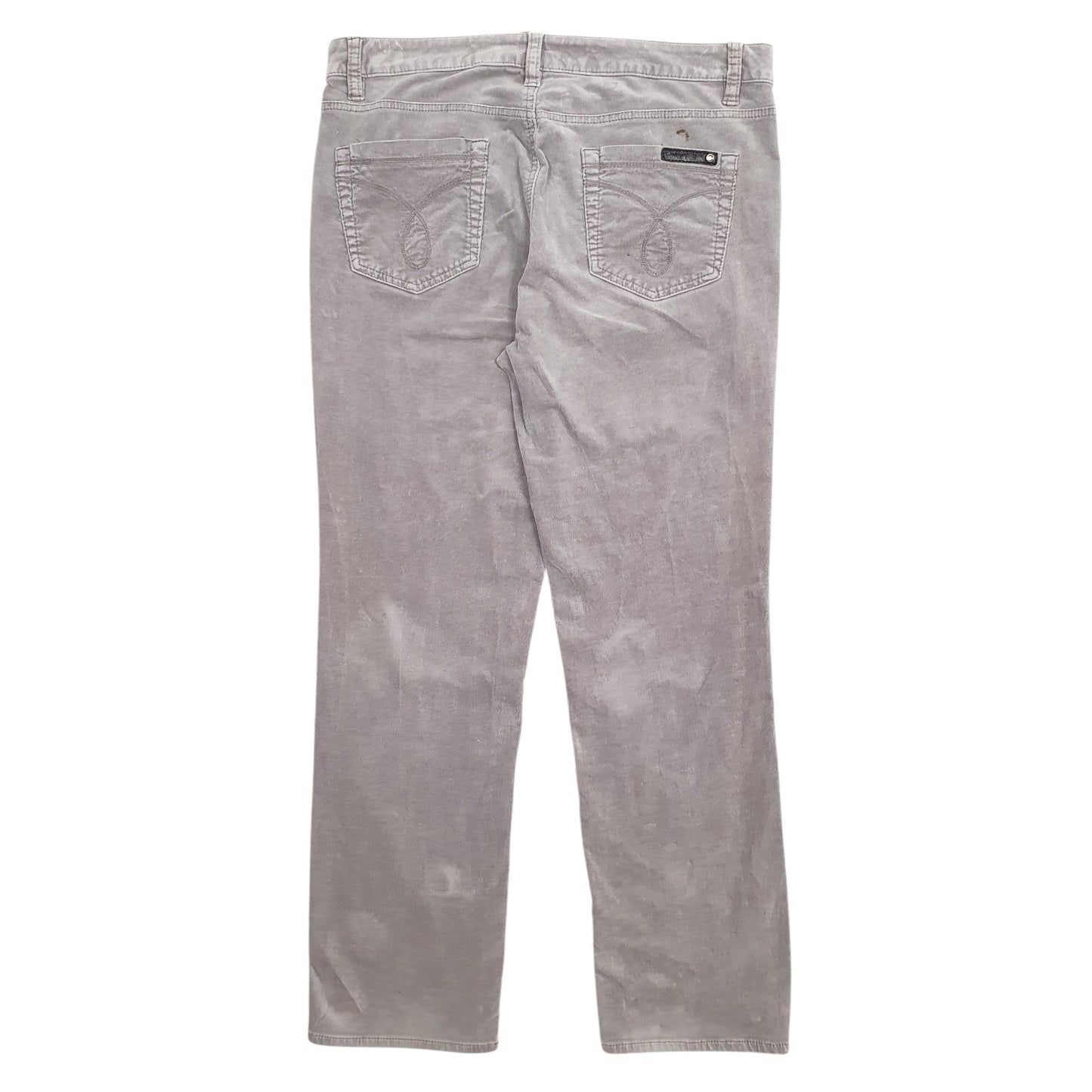 Mens Grey Calvin Klein  Corduroy Trousers