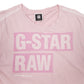 Mens Pink G Star Raw Spellout Short Sleeve T Shirt
