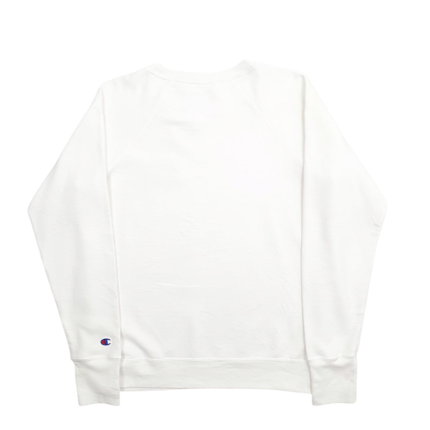 Womens White Champion  Crewneck Jumper