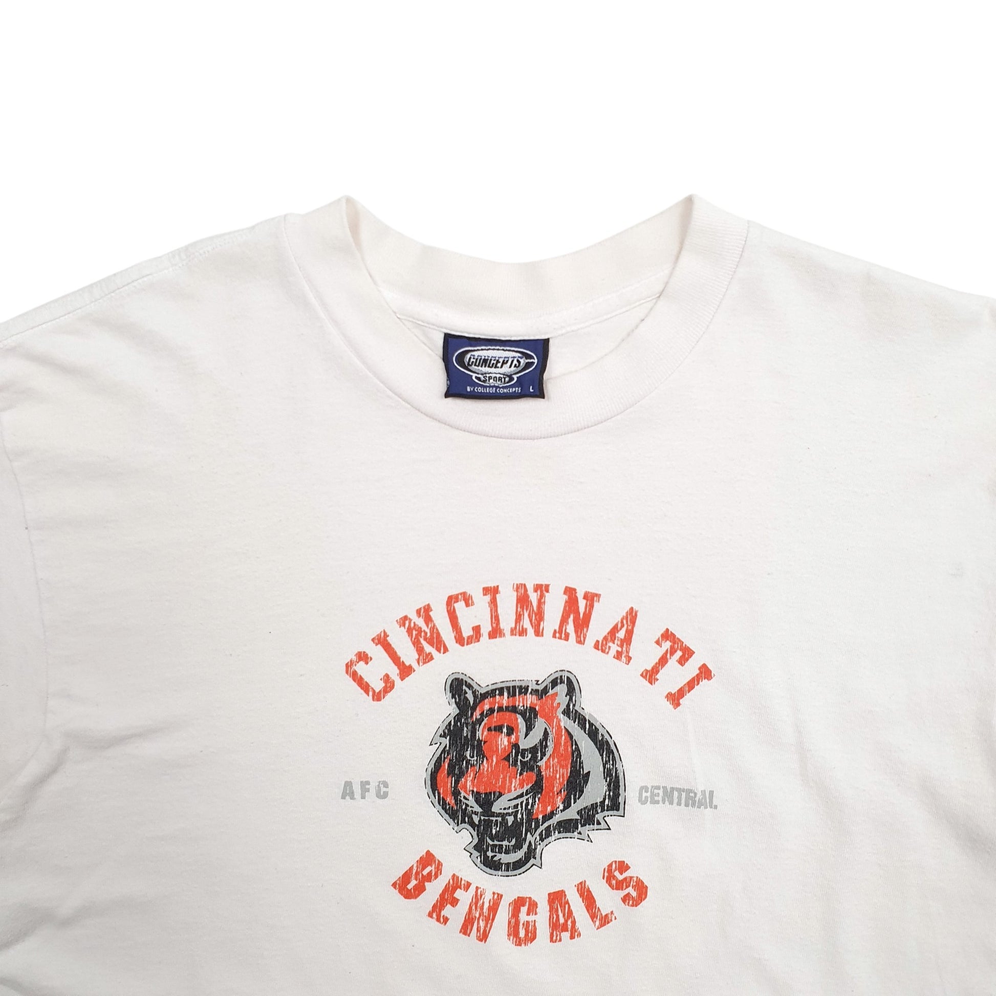 Mens White Concept Sports Cincinnati Bengals Made In Canada Short Sleeve T Shirt