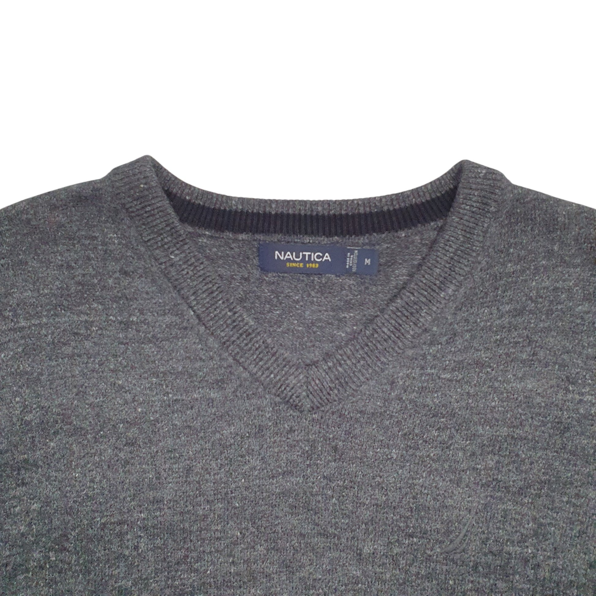 Mens Grey Nautica Knit Crewneck Jumper