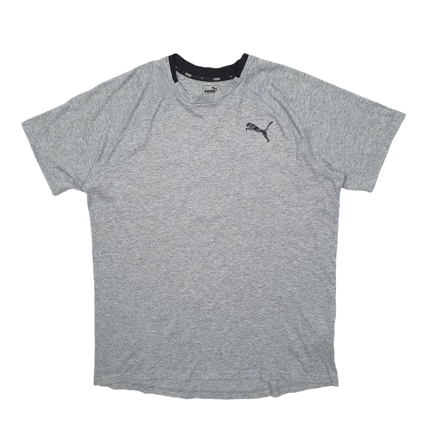 Mens Grey Puma Backprint Short Sleeve T Shirt