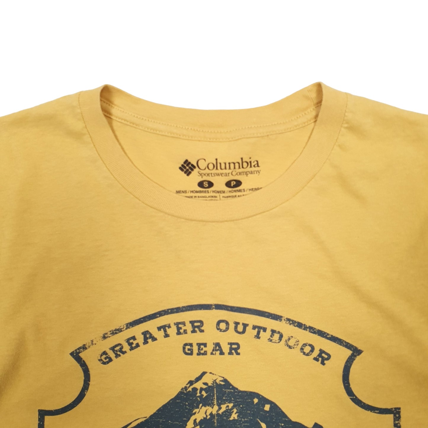 Mens Yellow Columbia Sportswear Great Outdoors Short Sleeve T Shirt