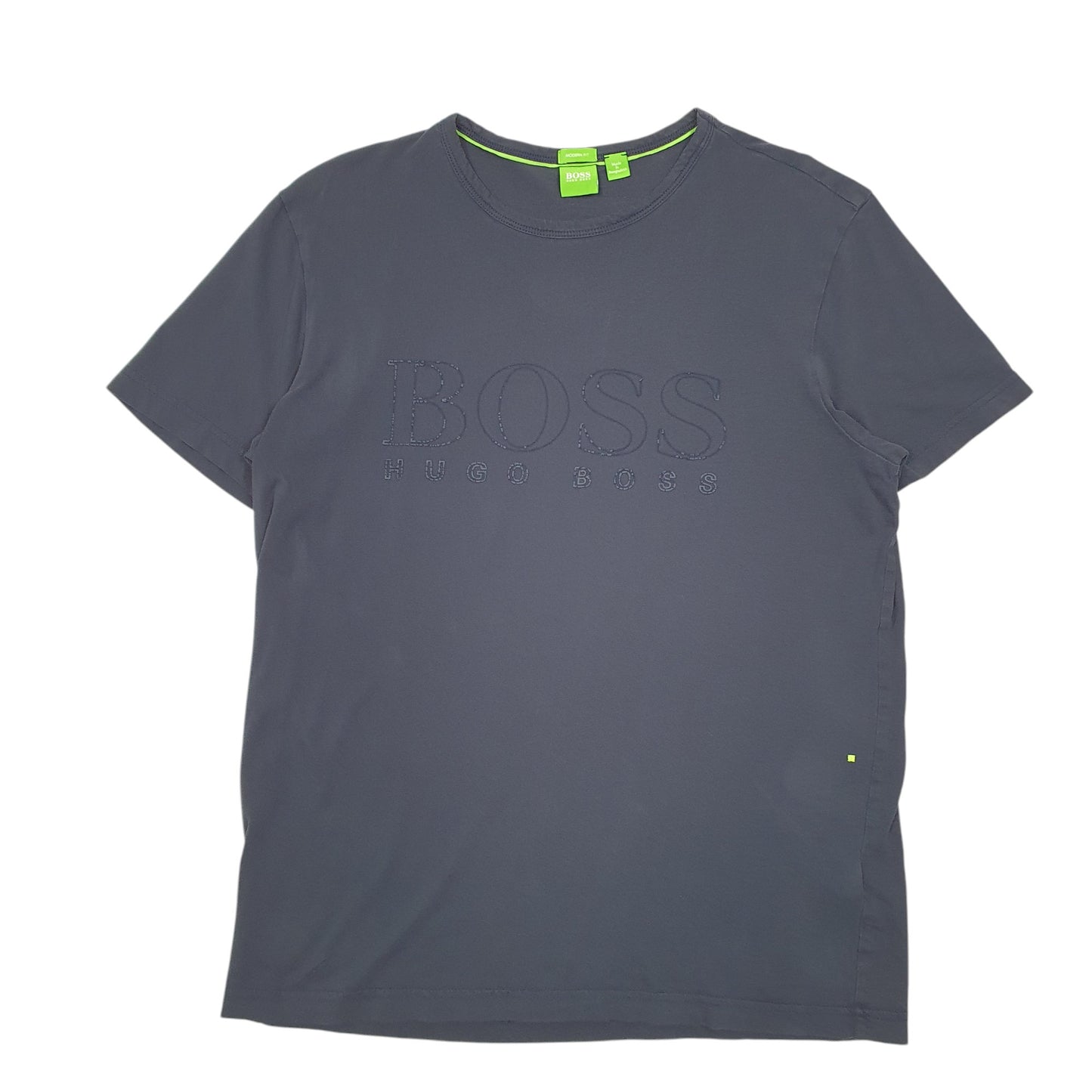 Mens Navy Hugo Boss Spell Out Modern Fit Spellout Short Sleeve T Shirt