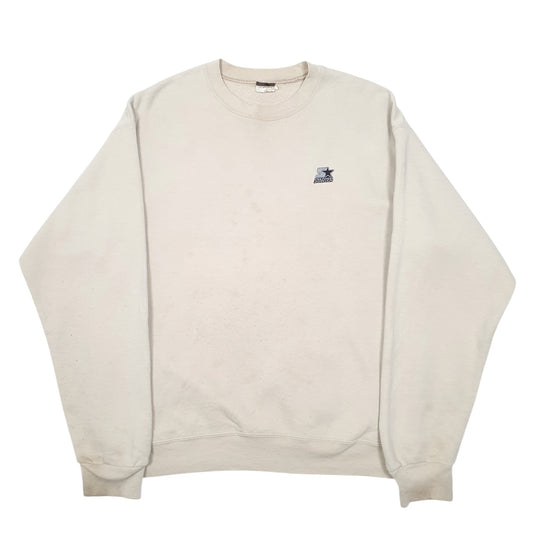 Mens Beige Starter  Crewneck Jumper