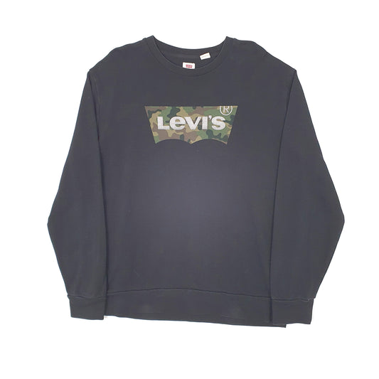 Mens Black Levis  Crewneck Jumper