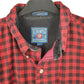 Mens Red Chaps Ralph Lauren Ski Overshirt Shacket Vintage Long Sleeve Shirt