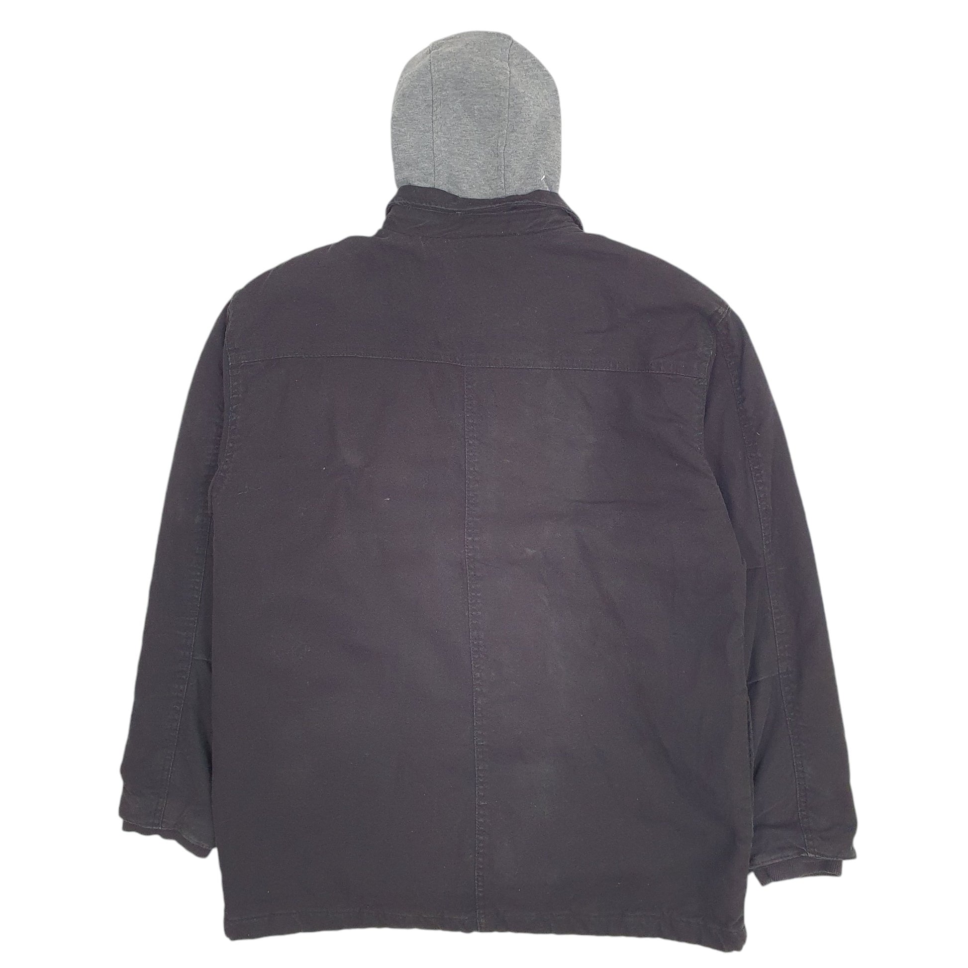 Mens Black Dickies Shacket Overshirt Hooded  Coat