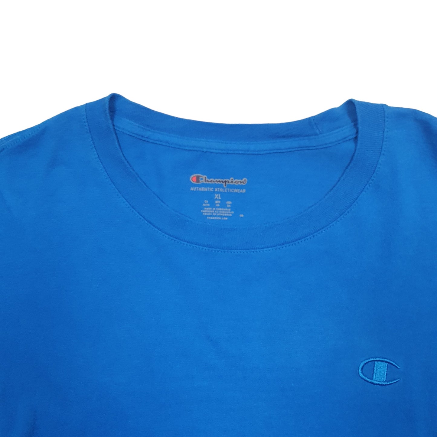 Mens Blue Champion  Long Sleeve T Shirt