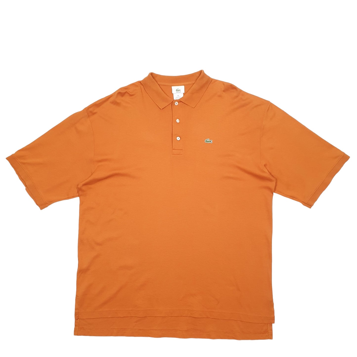 Mens Orange Lacoste  Short Sleeve Polo Shirt
