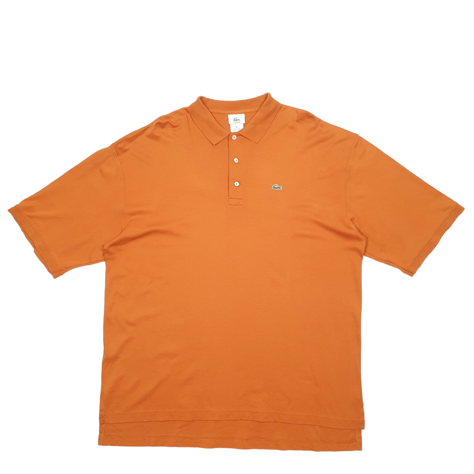 Mens Orange Lacoste  Short Sleeve Polo Shirt