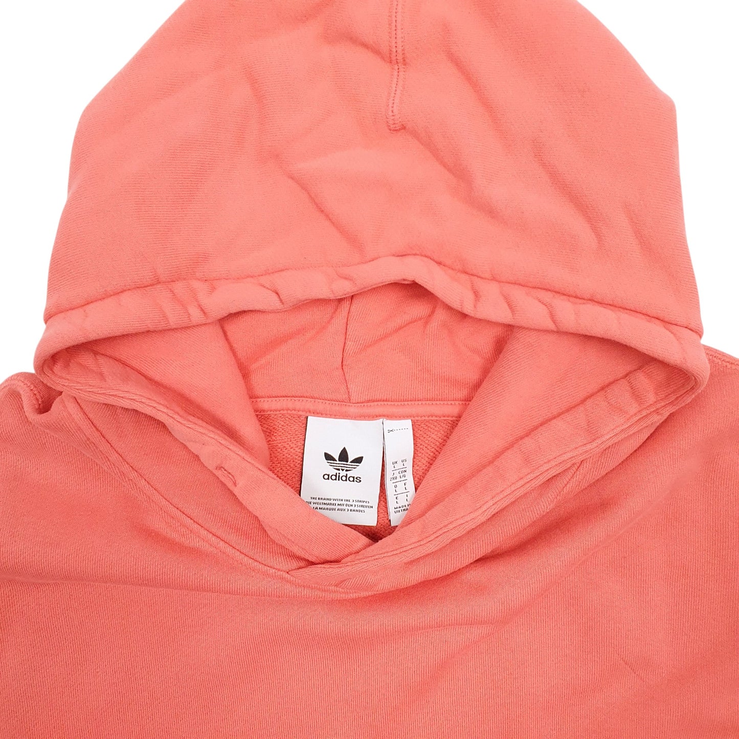 Mens Pink Adidas Spellout Hoodie Jumper