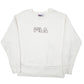 Mens Cream Fila Spellout Crewneck Jumper