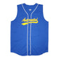 Mens Blue Augusta Sportswear Sleeveless Baseball Jersey Automated Fire Short Sleeve T Shirt