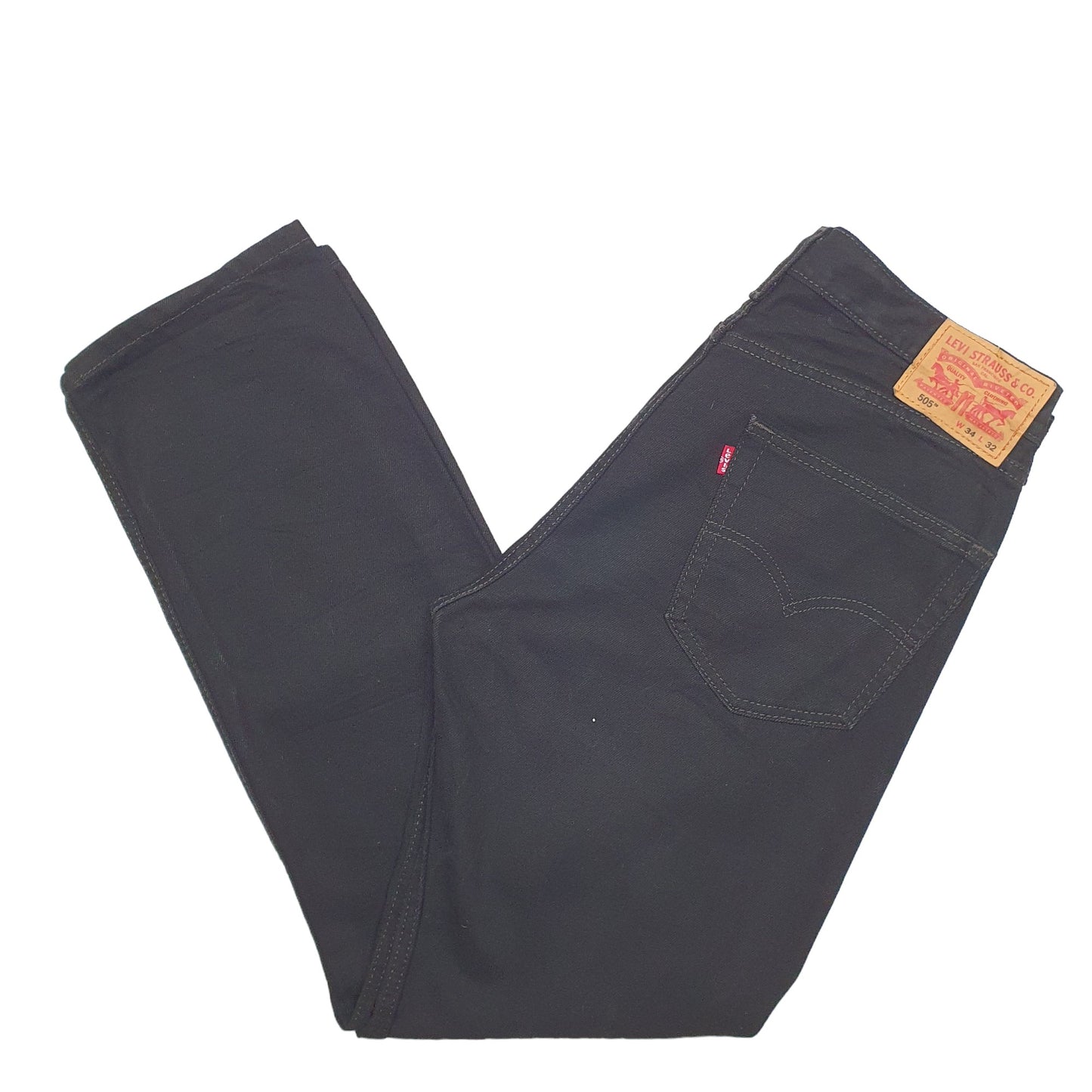 Mens Black Levis  505 JeansW34 L32