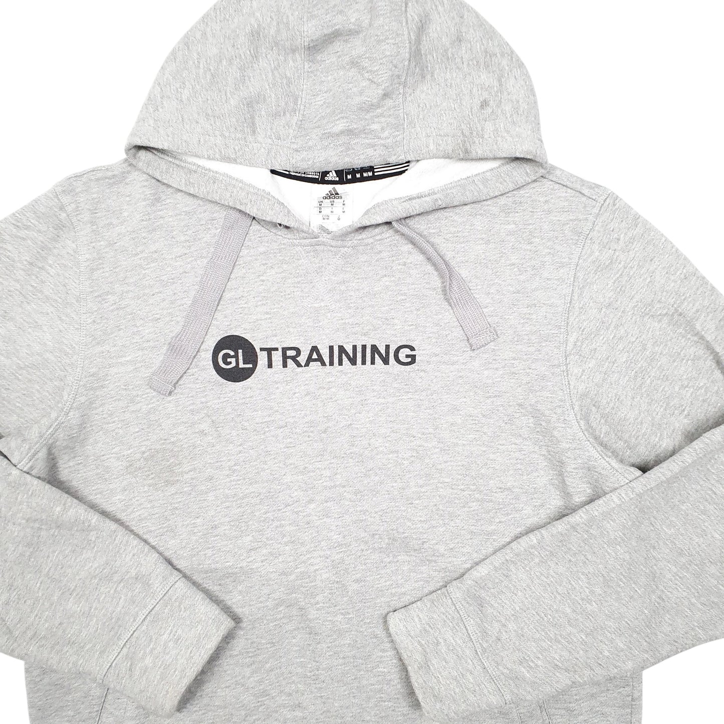 Mens Grey Adidas GL Training Gym Workout Hoodie Jumper
