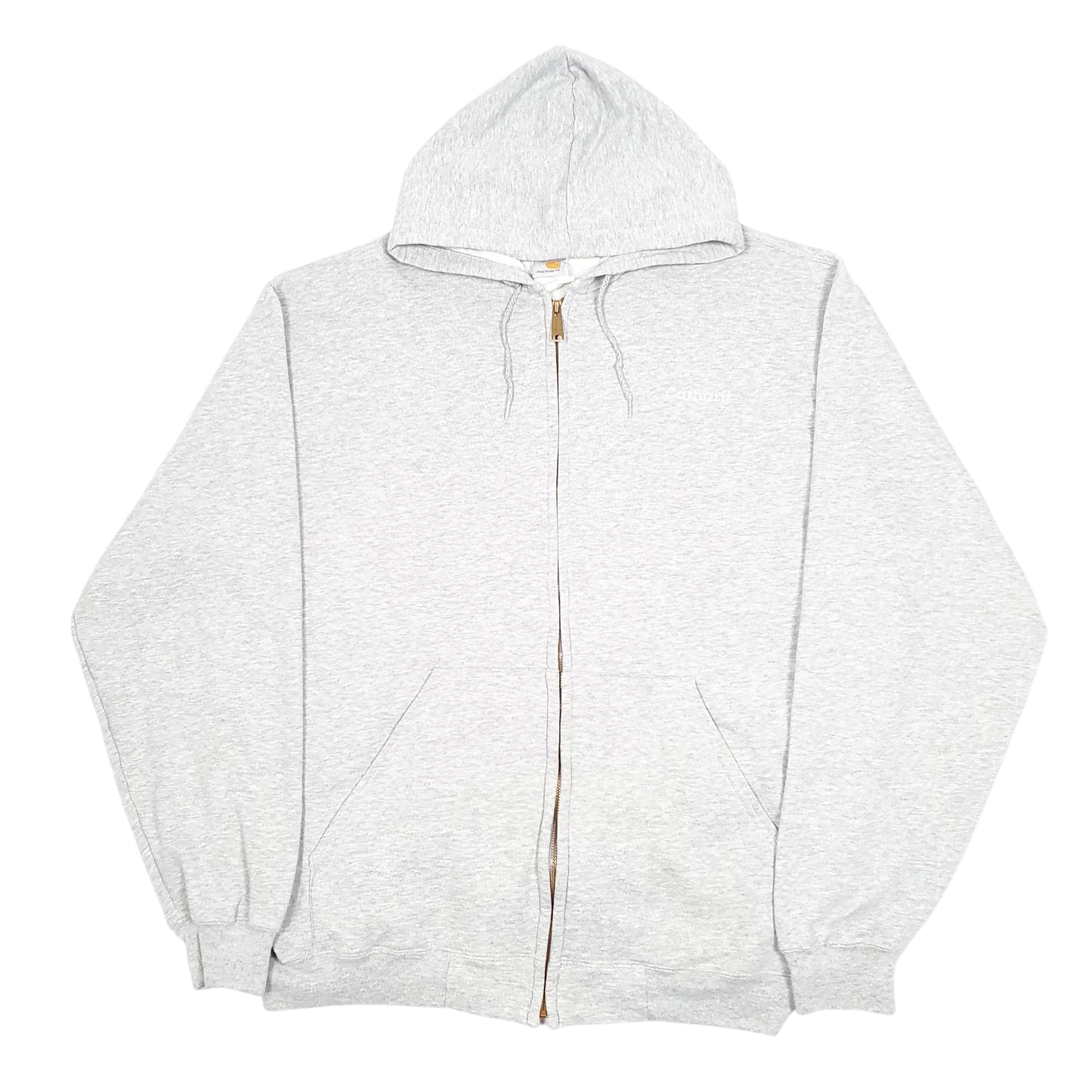 Mens Grey Carhartt Workwear Hoodie K122 Tall Full Zip Jumper